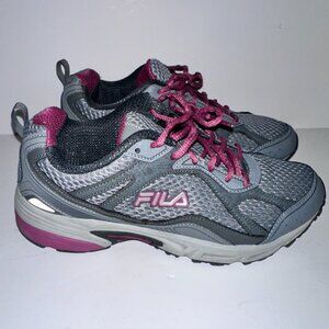 Fila Women's Running Shoes - Gray/Burgundy; 5HR18055-258  8 1/2 8.5 Excellent!